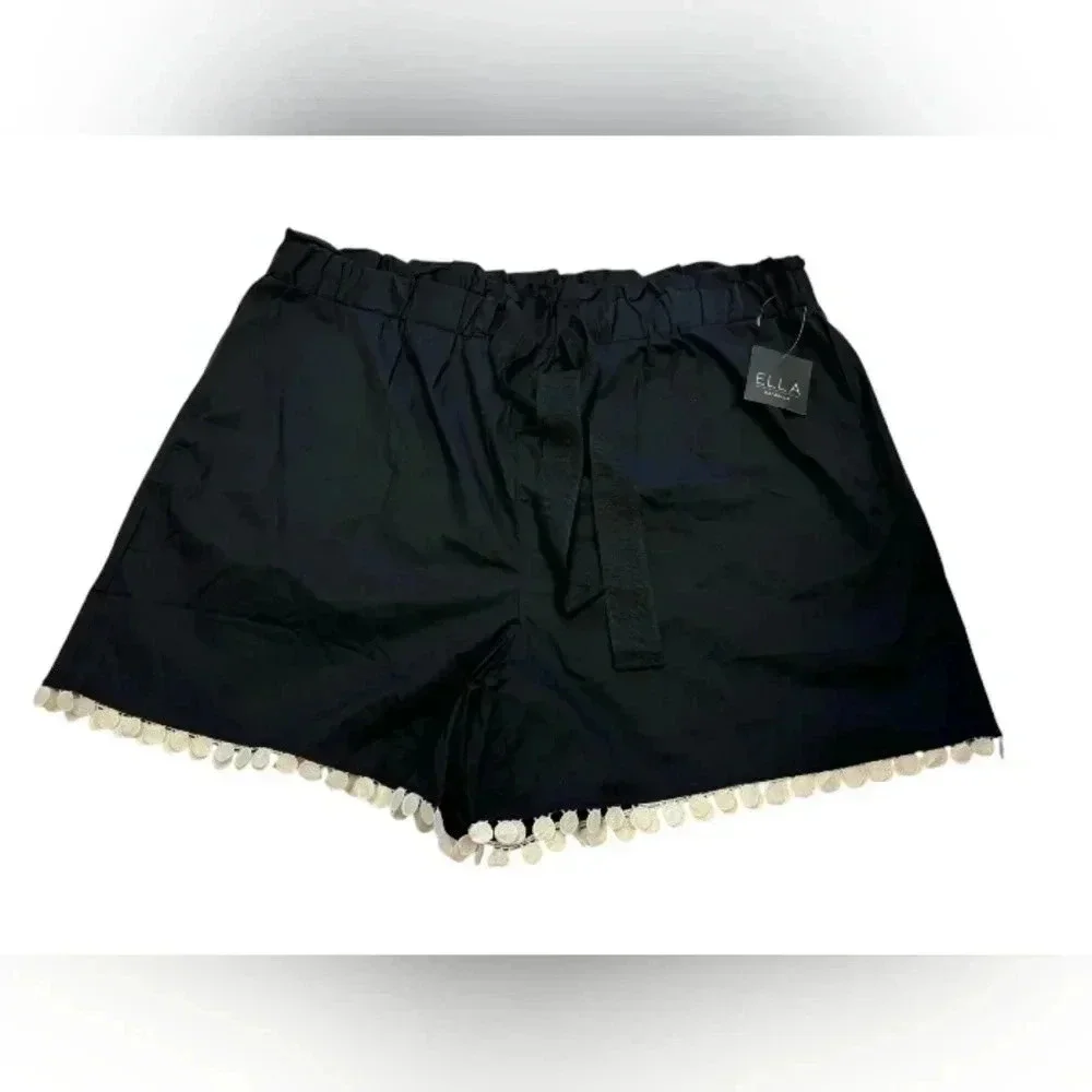 Ella Rafaella NWT Shorts High  Wasted Black Plus Size Size 2X - Picture 4 of 8